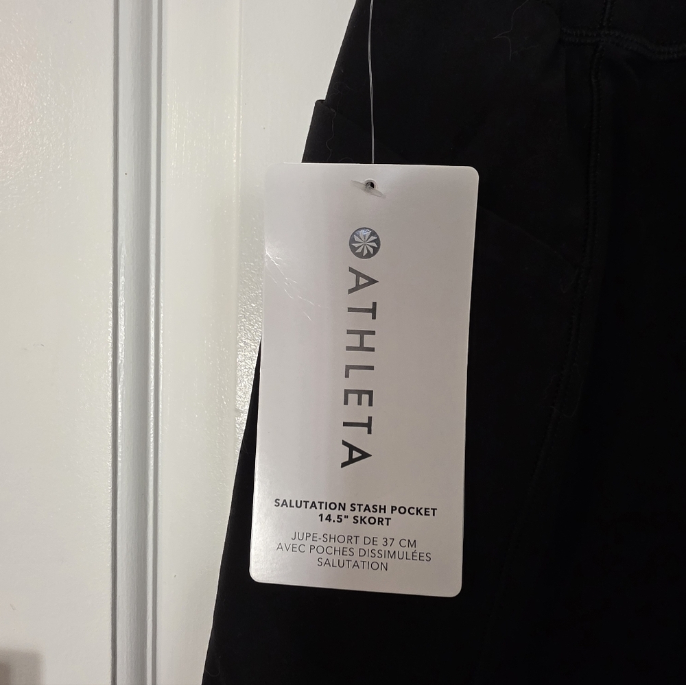 Athleta Black Salutation Stash High Rise 14.5" Skort - Picture 4 of 6